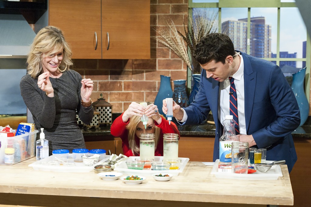 Making magic orbs on Twin Cities Live with Lindsey Brown and Steve Patterson (photo by Glenn Griffin)